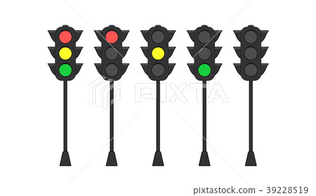 Set of traffic lights Set of traffic lights 39228519