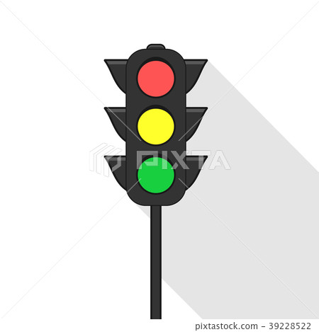 Traffic light closeup icon 39228522