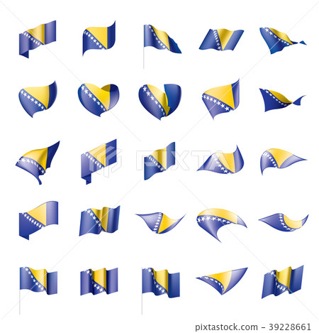 Bosnia and Herzegovina flag, vector illustration 39228661