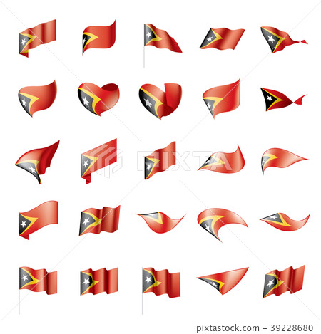 east timor flag, vector illustration 39228680