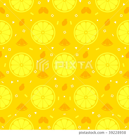 Lemon fruits seamless pattern background vector Lemon fruits seamless pattern background vector 39228938