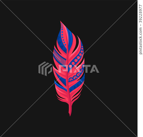 Beautiful bright abstract colored feather vector - Stock Illustration ...