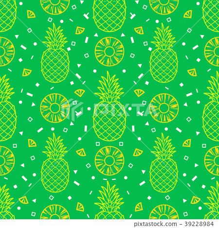 Pineapple fruit seamless pattern background vector Pineapple fruit seamless pattern background vector 39228984
