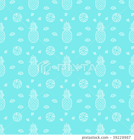 Pineapple fruit seamless pattern background vector Pineapple fruit seamless pattern background vector 39228987