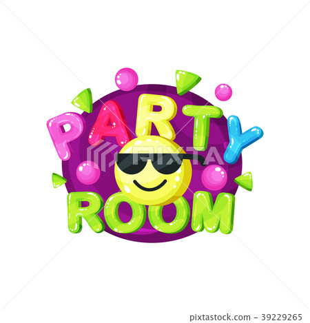 Party room logo template design, bright colorful Party room logo template design, bright colorful 39229265