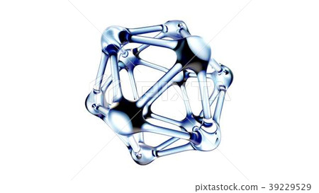 DNA molecule in water over white background. DNA molecule in water over white background. 39229529