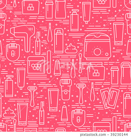 Hair removal methods line seamless pattern Hair removal methods line seamless pattern 39230144