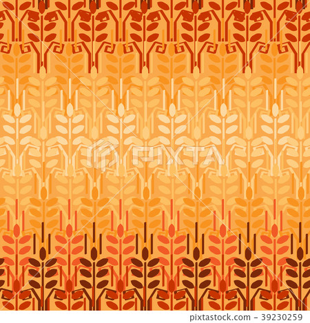 Wheat seamless pattern. Agriculture background 39230259
