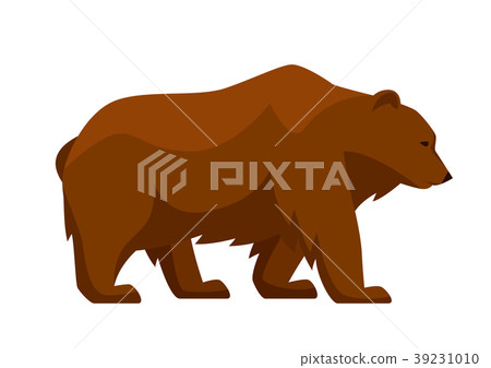 Stylized illustration of bear. Woodland forest 39231010