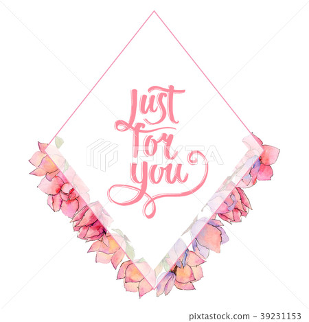 Wildflower magnolia flower frame in a watercolor 39231153