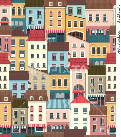 seamless city pattern seamless city pattern 39232179