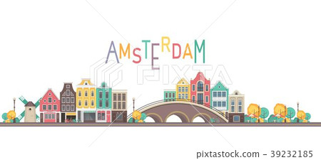 vector city amsterdam 39232185