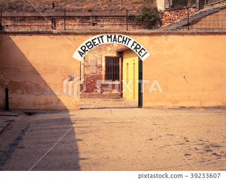 Entrance door to the Block A at Terezin Entrance door to the Block A at Terezin 39233607