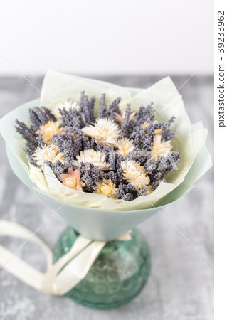 Bouquet of lavender and dry flowers. Colorful Bouquet of lavender and dry flowers. Colorful 39233962