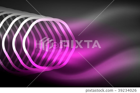 Outline hexagons, glowing geometric shapes Outline hexagons, glowing geometric shapes 39234026