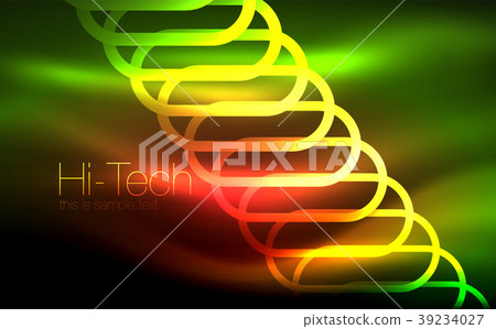 Glowing ellipses dark background, waves and swirl Glowing ellipses dark background, waves and swirl 39234027