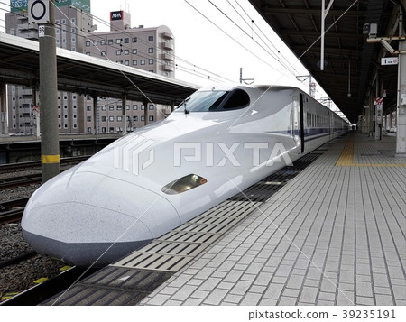 The front of the Shinkansen Kodama No. Station parked The front of the Shinkansen Kodama No. Station parked 39235191