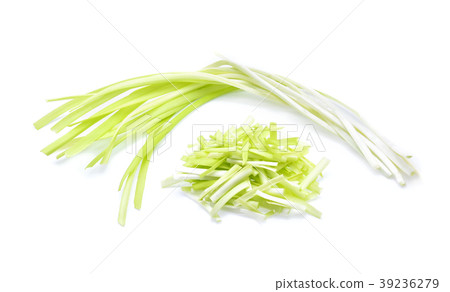 garlic chives isoalted on white background 39236279