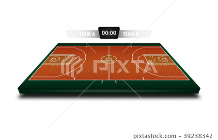 Realistic Denim of Basketball field 3d 39238342