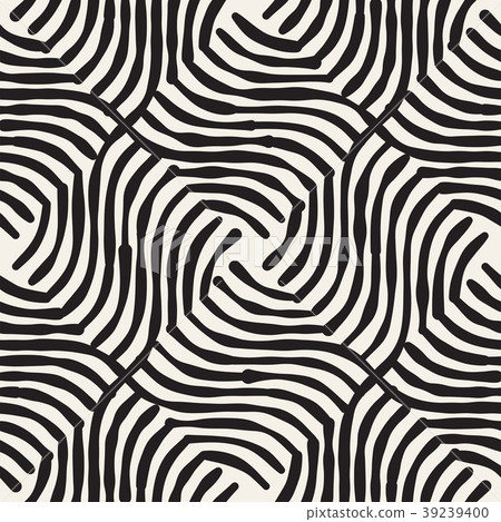 Hand drawn striped seamless pattern with 39239400