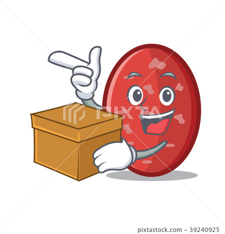 With box salami character cartoon style 39240925