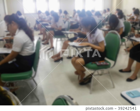 Blur background students were taking an exam in co 39242541