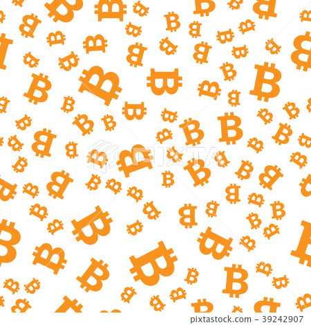 Vector seamless abstract pattern. Bitcoin sign 39242907