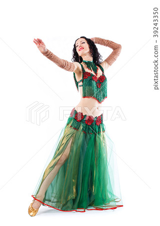 Beautiful Belly Dance girl in green baladi costume Beautiful Belly Dance girl in green baladi costume 39243350