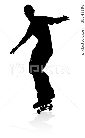 Skater Skateboarder Silhouette 39243896