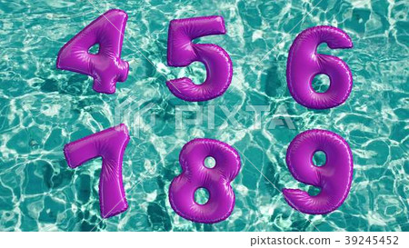 alphabet made of shaped inflatable swim ring 39245452