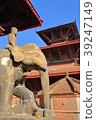Patan, Nepal: Elephant statue at Bishwanath temple 39247149