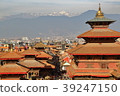 PATAN, NEPAL: Rooftops of temples at Durbar Square 39247150
