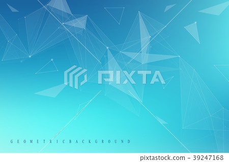 Geometric abstract vector with connected line and 39247168