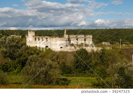 Ruin of ancient castle in Sidorov, Ternopil region Ruin of ancient castle in Sidorov, Ternopil region 39247325