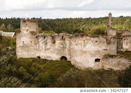 Ruin of ancient castle in Sidorov, Ternopil region 39247327