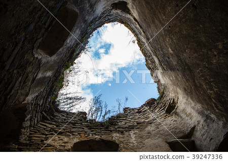 Ruin of ancient castle in Sidorov, Ternopil region Ruin of ancient castle in Sidorov, Ternopil region 39247336