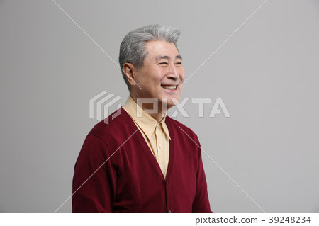 亞洲人的表情，資深，中年，老人，特寫鏡頭，笑，微笑，幸福，健康 39248234