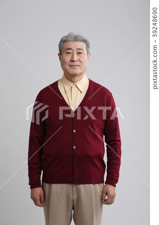 亞洲人的表情，資深，中年，老人，特寫鏡頭，笑，微笑，幸福，健康 39248690