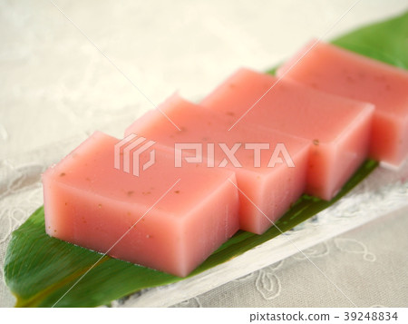 Cherry Water Yokan Kakinoha Arrangement Glass Long Plate (Horizontal Position) Cherry Water Yokan Kakinoha Arrangement Glass Long Plate (Horizontal Position) 39248834