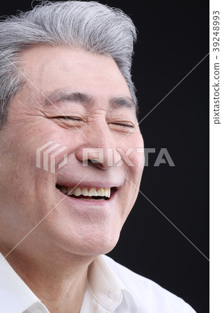 亞洲人的表情，資深，中年，老人，特寫鏡頭，笑，微笑，幸福，健康 39248993