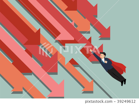 Super man flying against trend 39249612