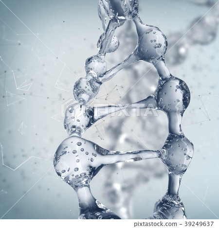 DNA molecules on the science background. DNA molecules on the science background. 39249637