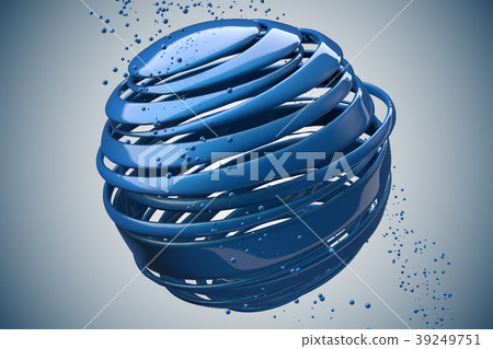 3D striped decorative balls. 3D striped decorative balls. 39249751