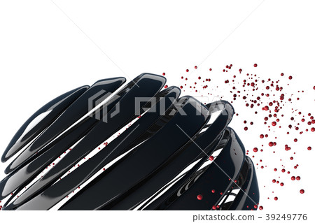 3D striped decorative balls. 39249776