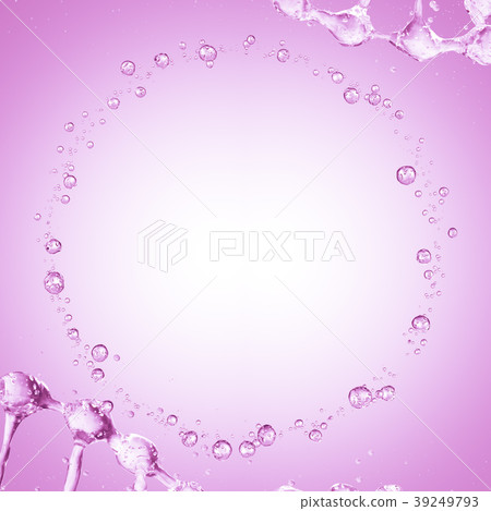 3D detailed illustration of a drop of water pink 39249793