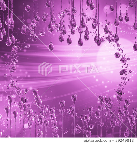 3D detailed illustration of a drop of water pink 3D detailed illustration of a drop of water pink 39249818