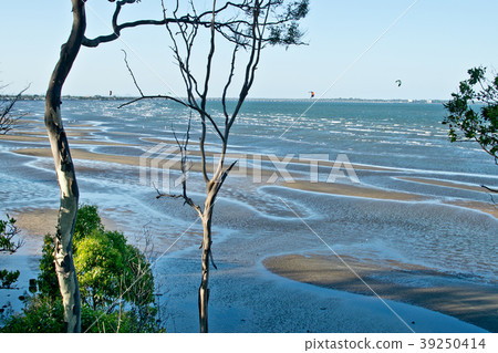 Sandgate beach in the summer. In Australia. Sandgate beach in the summer. In Australia. 39250414