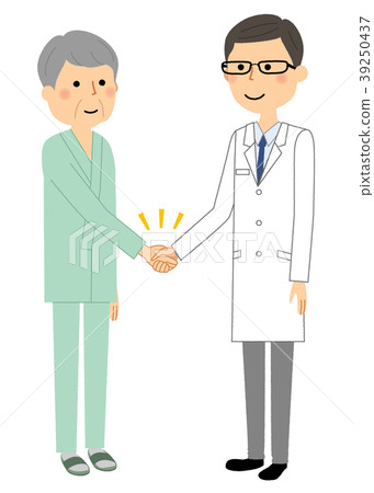 Male inpatient in white coat 39250437