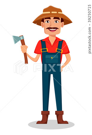 Farmer cartoon character 39250715