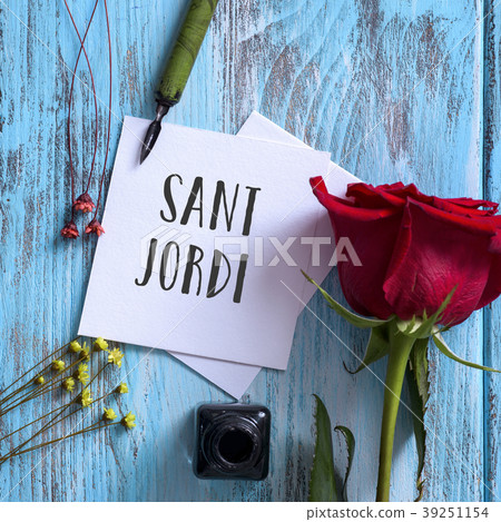 text Sant Jordi, Saint George Day in Catalan 39251154